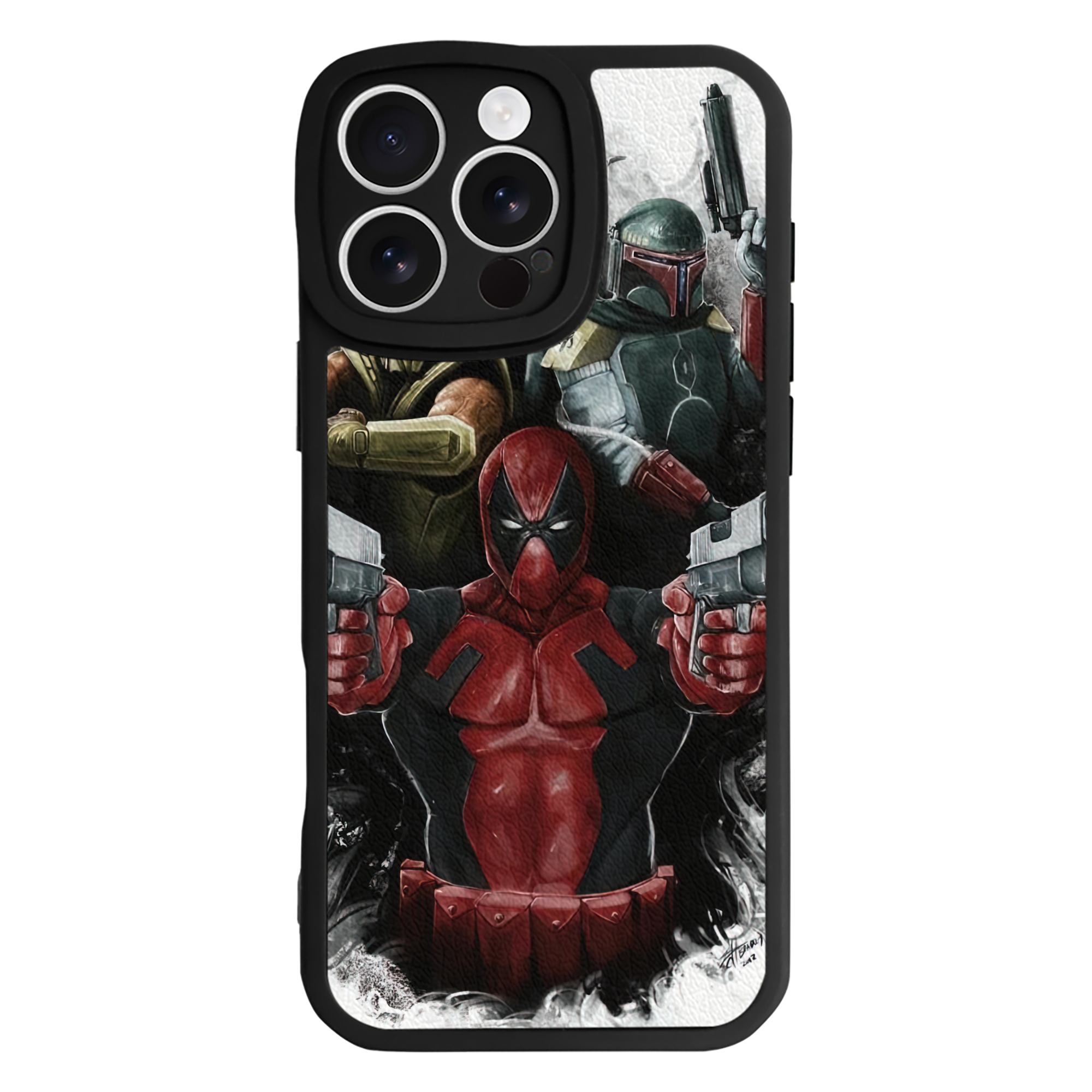 （画像用） Deadpool デッドプール 【iPhone 16シリーズ対応】シリコンスマホケース（レザー調） 材質：シリコン
